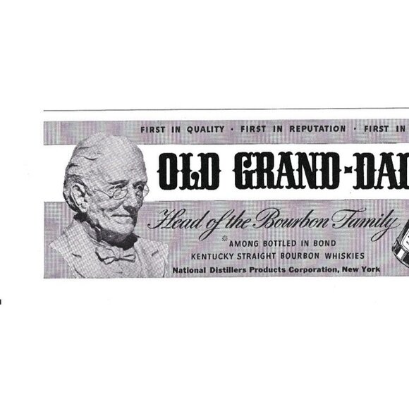 Old Grand Dad Kentucky Straight Bourbon Whiskey 1940s Vintage Print Ad - Picture 2 of 4